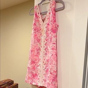 Lilly Pulitzer Pink Floral Lace Mini Dress